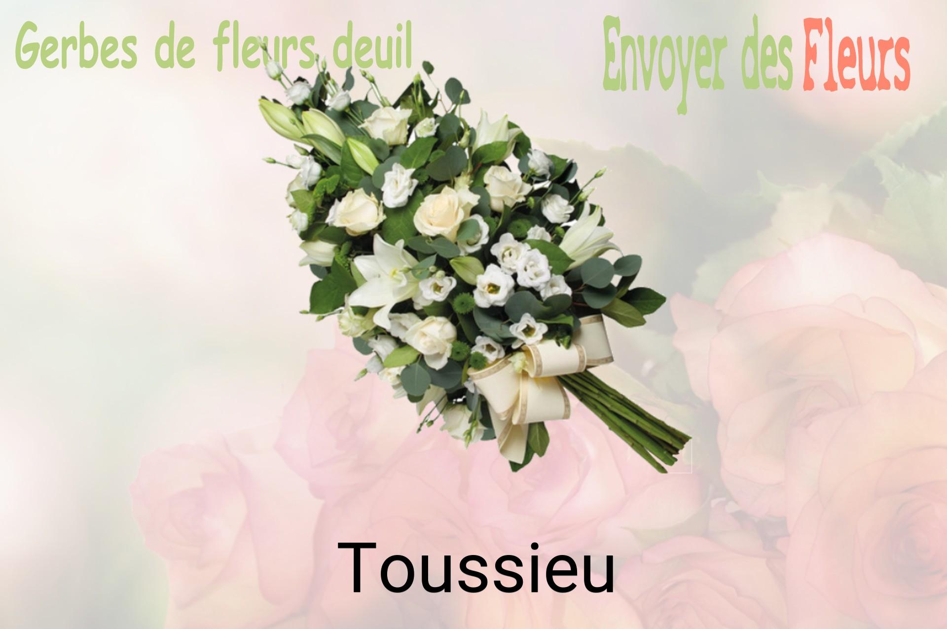 Gerbe de fleurs de deuil livrée à Toussieu